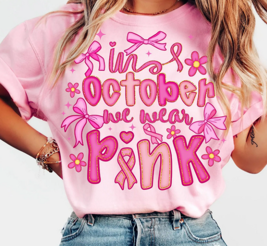 In October we wear PINK - COMFORT COLORS