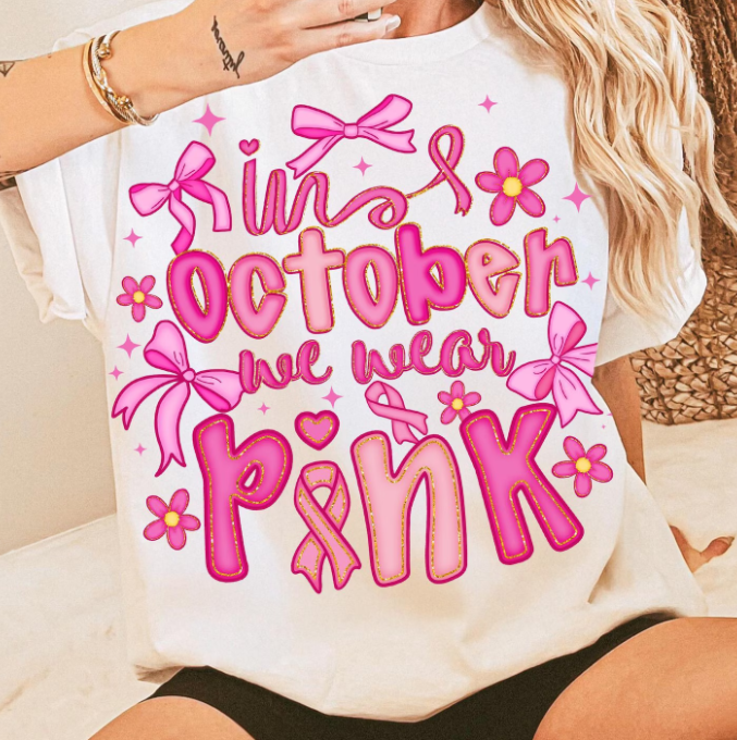 In October we wear PINK - COMFORT COLORS