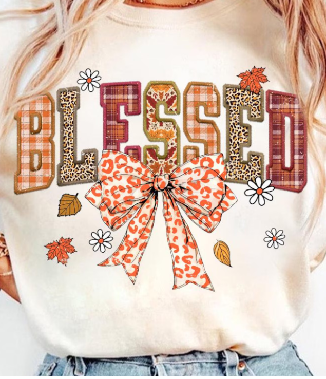 Blessed - Bow - COMFORT COLORS